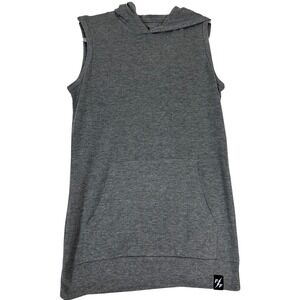 Affliction Fast & Furious Sleeveless Gym Hoodie Tank Womens XS Gray Streetwear